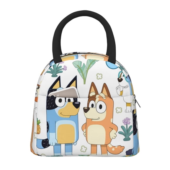 Netaao Bluey for Large Insulated Lunch Box for Work Adult Leakproof Portable Cooler Bag Reusable Lunch Tote Bag for Picnic, Stripes-One Size