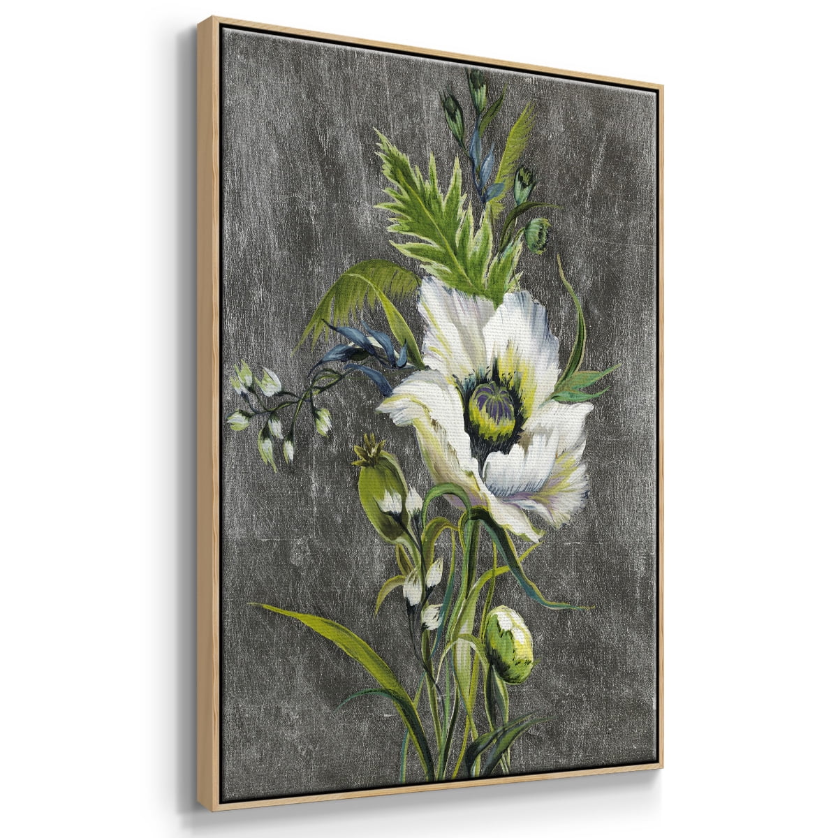 Sunny Sunday II Framed Premium Gallery Wrapped Canvas - Ready to Hang - 27 x 41 - Natural Wood Floating Frame