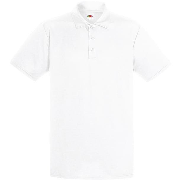 Fruit Of The Loom - Polo de manga corta transpirable hombre caballero (Blanco)
