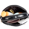 thumbnail image 2 of Bolso bandolera para mujer, Bolso de hombro de PU bordado, Bolso mensajero de moda (negro), 2 of 9