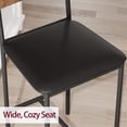 thumbnail image 3 of Eastvita Rustic Brown 3-Piece Counter-Height Bar Kitchen Table Set. Features 3 Storage Shelves/Suitable for Small Spaces/Apartments. Includes Dining Table/2 Upholstered Bar-Heigh..., 3 of 4