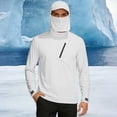 thumbnail image 4 of UV Protection Shirts for Men High Neck Long Sleeve Pullover Top UPF 50+ Lightweight Breathable Shirt with Built In Face Cover, 4 of 5