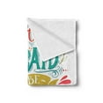 thumbnail image 2 of Positive Energy Soft Flannel Fleece Throw Blanket, Don't Be Afraid to Be Words, Cozy Plush for Indoor and Outdoor Use, 60" x 80", White Multicolor, by Ambesonne, 2 of 5