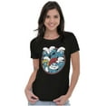 thumbnail image 3 of Retro The Smurfs Cartoon Characters Women's T Shirt Ladies Tee Brisco Brands S, 3 of 5
