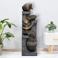 thumbnail image 4 of Outdoor Floor Water Fountain 5-Tier Cascading Waterfall for Garden, 4 of 5