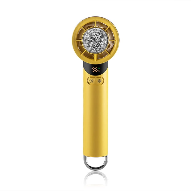 EGNMCR Fan, Ceiling Fan, Desk Fan, Portable Fan Multi Function Handheld Fan Powerful With Ice Mode Foldable Portable In White Yellow handheld fan
