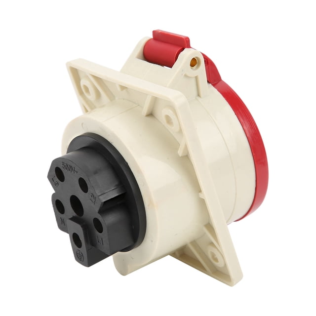 Industrial Socket, Corrosion- 32A Industrial Socket Insulating Non-Aging For Construction Sites For Agricultural Production For Commercial Operations