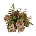 thumbnail image 2 of 1Stem Artificial Camellia Rose Household Imitation Artificial Flowers For Office Decoration Brown, 2 of 5