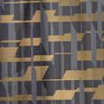 thumbnail image 4 of Designart 'Gold Checkered Retro Pattern I' Mid-Century Modern Curtain Panel, 4 of 5