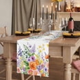 thumbnail image 2 of Table Runners 90 Inches Long Dress Scarves, Pink Orange Flowers Farmhouse Coffee/Dining/Kitchen Table Runner for Living Room, Spring Floral Farmhouse Botanical 13x90 Inch, 2 of 9