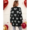 thumbnail image 3 of Cardigans for Women Valentine's Day Cute Heart Sweater V Neck Button Down Winter Fall Fashion Cable Sweaters Outerwear Coat Alsol Lamesa, 3 of 6