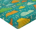 thumbnail image 2 of Ambesonne Cartoon Fitted Sheet, Puffy Clouds Funk Art, Queen Size, Multicolor, 2 of 3