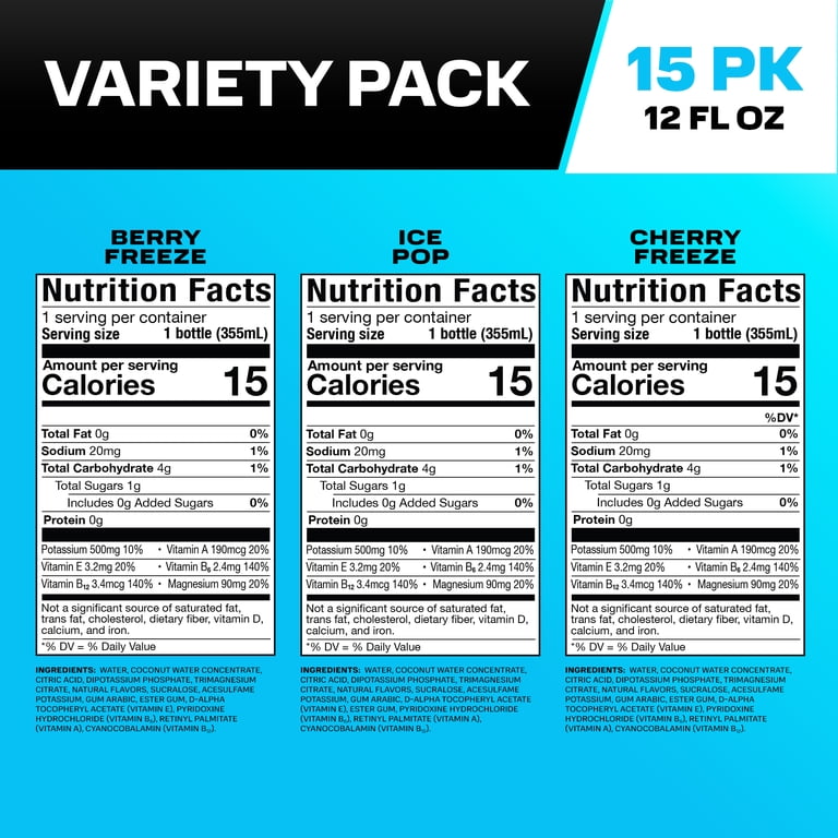Prime Hydration Sports Drink Variety Pack, 12 fl oz, 15 Pack photo 2