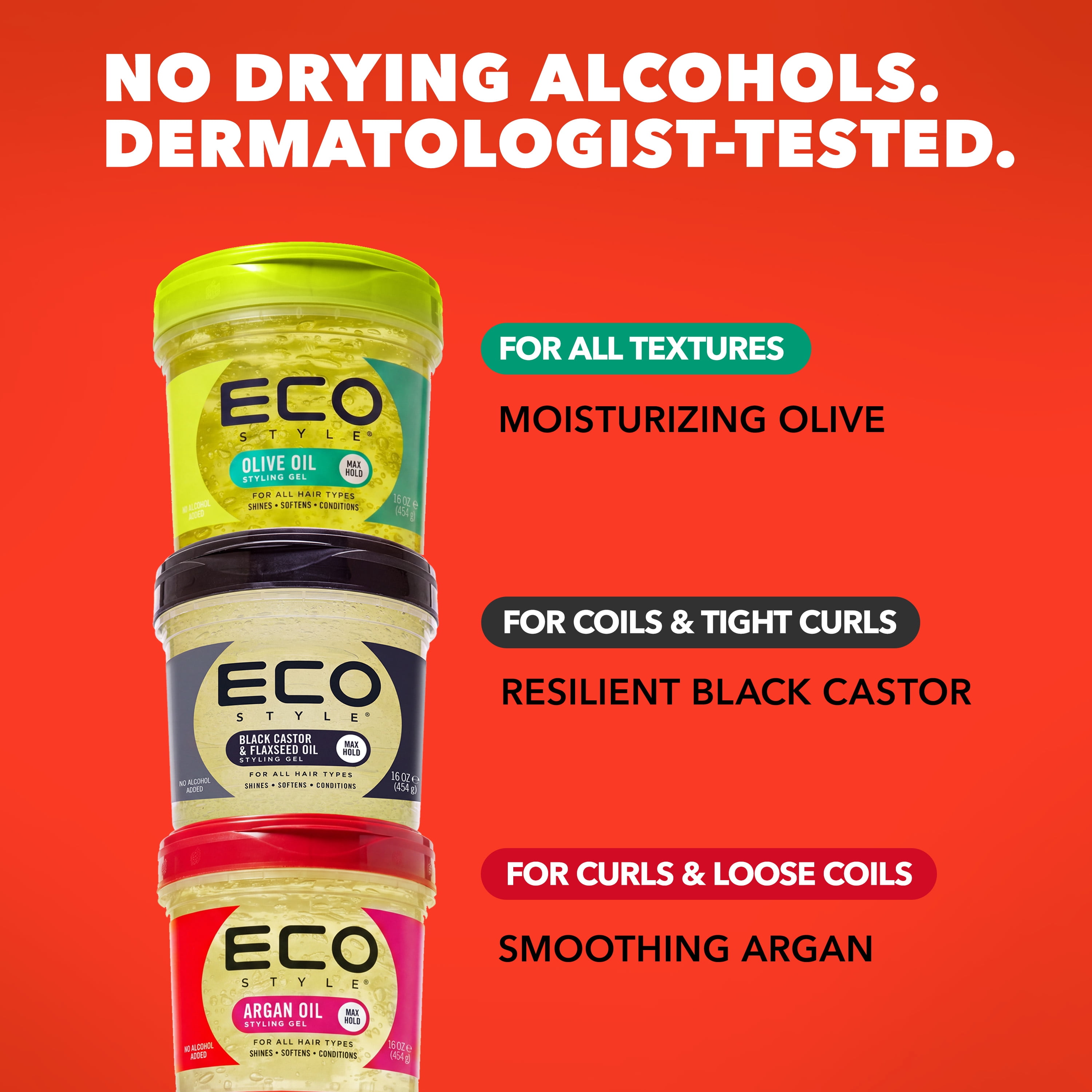 (2 pack) Eco Style Argan Oil Styling Gel, 16 oz