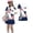 Royal Blue, variant on Grblisyd Red White and Blue Dress for Girls Patriotic Short Sleeve Crewneck A Line Dresses Independence Day 250 Anniversary USA Flag Outfits