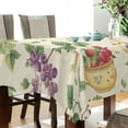 thumbnail image 5 of Yayeee Tablecloths 60" x 60" Rectangle Wrinkle Resistant Party Table Cover, Birds with Strawberries, 5 of 8