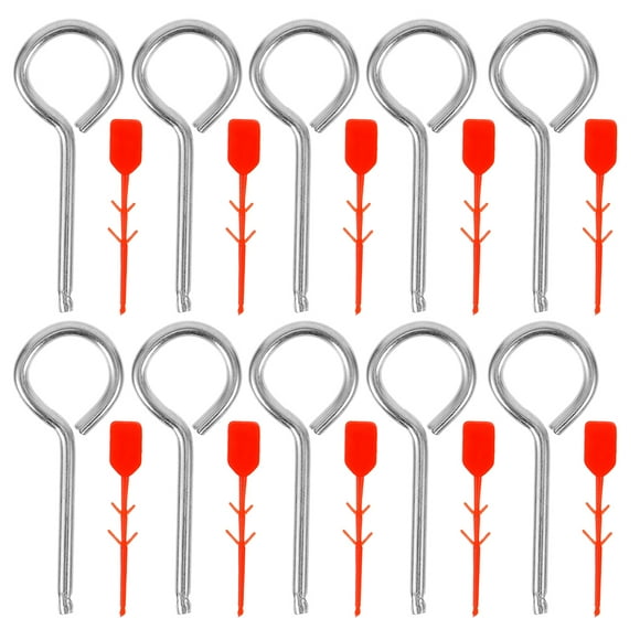 KAKOWELY fire extinguisher parts 20 Sets Red Tamper Seals And Fire Extinguisher Pull Pins Fire Extinguisher Metal Lock Pins For Fire Extinguishers Supplies
