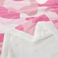 thumbnail image 3 of Erosebridal Girly Pink Camo Throw Blanket for Couch, Kawaii Tie Dye Plush Blanket, Army Camouflage Decor, 60x80, 3 of 7