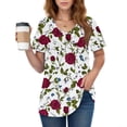 thumbnail image 3 of Youyipin Womens Tops Womens Loose Fit T shirts Short Sleeve Summer Tops Print Casual Workout Yoga Tunic T Shirts Spring Tops For Women 2025, 3 of 5