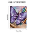 thumbnail image 2 of Shiartex Female Bedroom Canvas Wall Art Decor Butterfly Picture Print on Canvas Wall Decor Write Your Own Story&nbsp; for Teen Girls Room Living Room Wall Decorations 16x20 in/12x16 in 12x16 in, 2 of 5