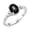 Black Star Sapphire, variant on Rings for Women Sterling Silver Classic Style Birthstone Ring 7X5MM Oval Gemstone & Diamonds February Amethyst Jewelry for Women Size 9