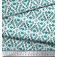 thumbnail image 2 of Soimoi Poly Georgette Fabric Ogee Damask Print Sewing Fabric Yard 42 Inch Wide, 2 of 5
