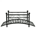 thumbnail image 3 of Tcbosik Metal Garden Bridge for Outdoor, Elegant Decorative Bridge with Handrail for Patio Pond Backyard Landscaping, 102*56*43cm, Black, 3 of 8