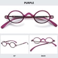 thumbnail image 3 of MAGIMODAC Retro Oval Reading Glasses Nerd Eyeglasses Eyewear Readers for Men Women (1 Pcs Purple Reading Glasses, +1.5), 3 of 5