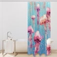 thumbnail image 2 of Jellyfish Waterproof Bathroom Curtain Set with Hooks - Printed Bathroom Curtains for Home Decoration, 2 of 5