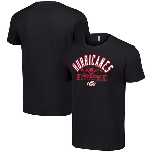 Men's Starter  Black Carolina Hurricanes Half Puck T-Shirt