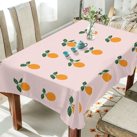 Yayeee Tablecloths 54" x 54" Rectangle Wrinkle Resistant Party Table Cover, Cartoon Citrus