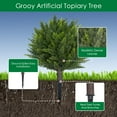 thumbnail image 3 of 24.4" Artificial Cedar Topiary Ball Trees, Set of 2 Faux Cypress Plants with Ground Spike,UV Resistant Artificial Bushes Front Porch Decor,Fake Shrubs for Indoor Outdoor Garden, 3 of 6