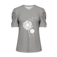 thumbnail image 4 of Blusas de Manga Corta para las Mujeres, Blusa de Camiseta Suelta Casual Hecha de Tela Cómoda para Todo el Uso Diario de Temporada, Blusas para las Mujeres Casual, 4 of 8