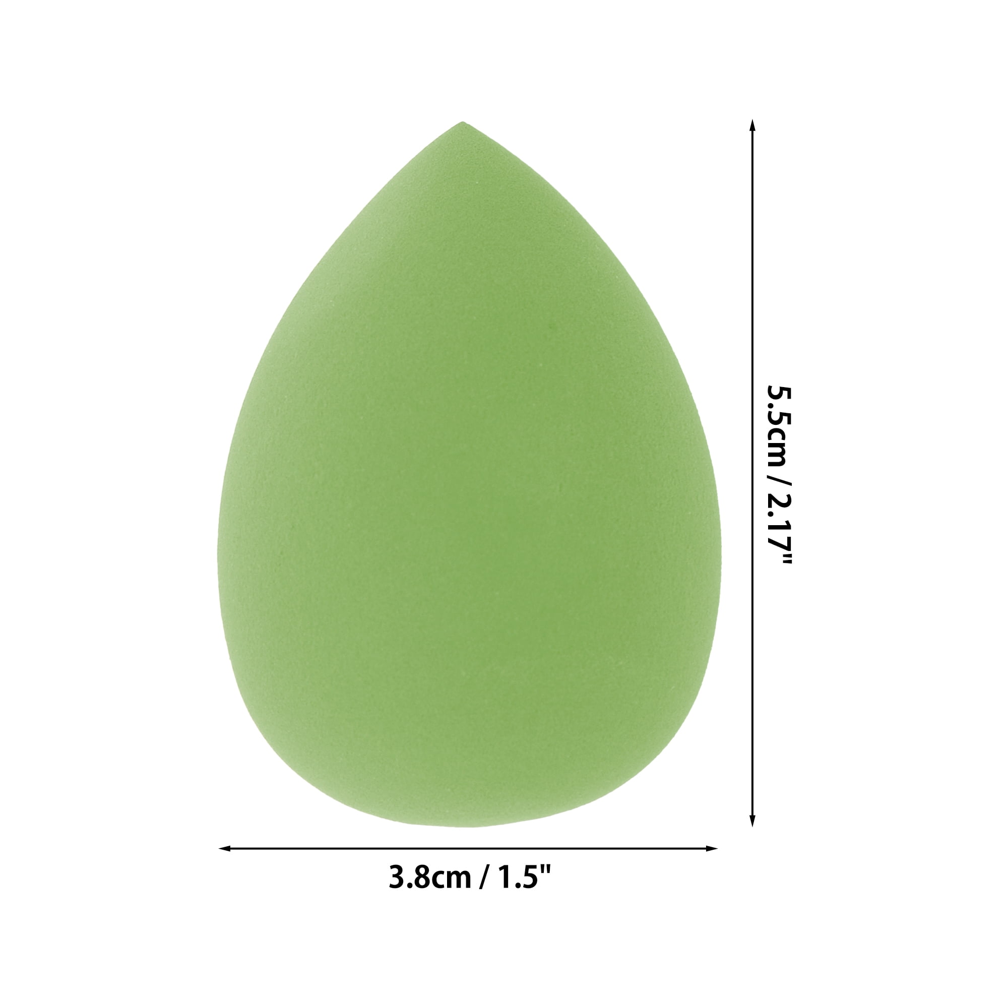 Unique Bargains 2 Pcs Portable Teardrop Face Makeup Sponge Green