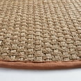 thumbnail image 4 of SAFAVIEH Natural Fiber Arbor Bordered Area Rug, Natural/Brown, 6' x 6' Round - Coastal Design, Natural & Brown, Seagrass, Ideal for Entryway, Kitchen, Living Room, Office, 4 of 11