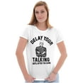 thumbnail image 4 of Delay Talking Until After Game Sports Womens Fitted Plus Size Graphic Tee Brisco Brands 2X, 4 of 5