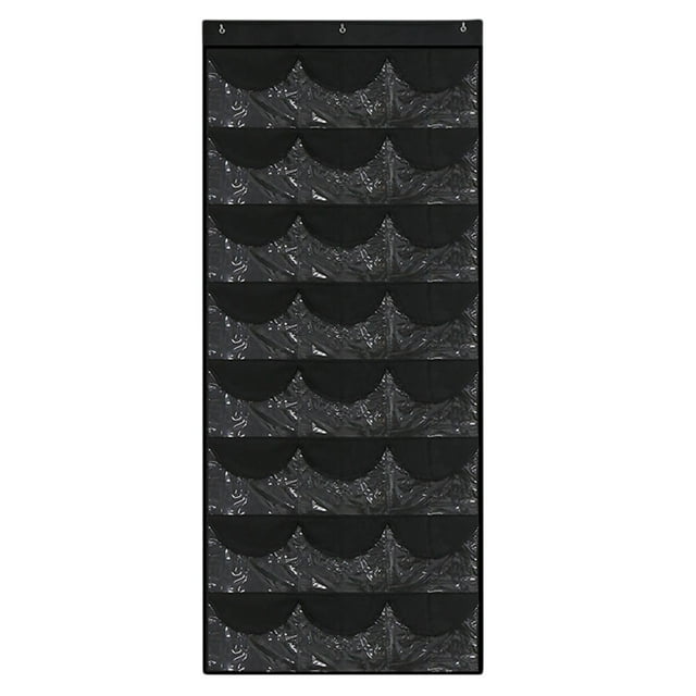 Renjiang 24 Large Clear Pockets Over The Door Hat Rack for Baseball Caps Hat Organizer for Wall To Protect Cap Holder Display Hats Storage Clothing Storage Organizer