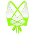 thumbnail image 4 of Linfrsh Swim Tops Women Top Only Twist Front Tops for Women Bikini Top Cross Wrap Swimsuit Top Lace Up Tie Back Bathing Tops Yellow,M, 4 of 6