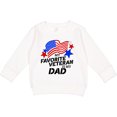 thumbnail image 2 of Inktastic My Favorite Veteran is My Dad Toddler Sweatshirt, 2 of 4
