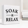 thumbnail image 7 of Zomyto 7x7 Inch Funny Bathroom Sign,Soak and Relax Funny Bathroom Wooden Box Sign Desk Decor Wooden Box Plaque Sign Desk Decor, 7 of 7