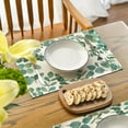 thumbnail image 2 of Eucalyptus Leaves Placemats for Dining Table Set of 4, Spring Summer Seasonal Decoration Rustic Washable Table Mats,12 x 18 Inch, 2 of 4