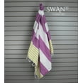 thumbnail image 2 of Swan Comfort 100% Cotton Pestemal Turkish Bath & Beach Towel, 39" x 70" - Purple - Yellow, 2 of 6