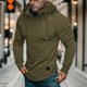 thumbnail image 1 of MHFRRA Sudadera con Capucha, Cálida y Cómoda, Informal, de Manga Larga, para Exteriores, Deportiva, Suave y Acogedora, para Invierno Verde militar, 1 of 3