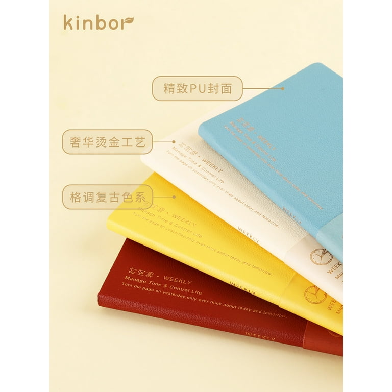 kinaco　マザーズガイド Kinbor A5 A6 Size CAT CAFE Journal Notebook Monthly Weekly
