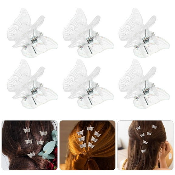 FRCOLOR 30Pcs Butterfly Hair Claw Clip Mini Hair Clamp Butterfly Shaped Hair Claw Women Hair Accessory