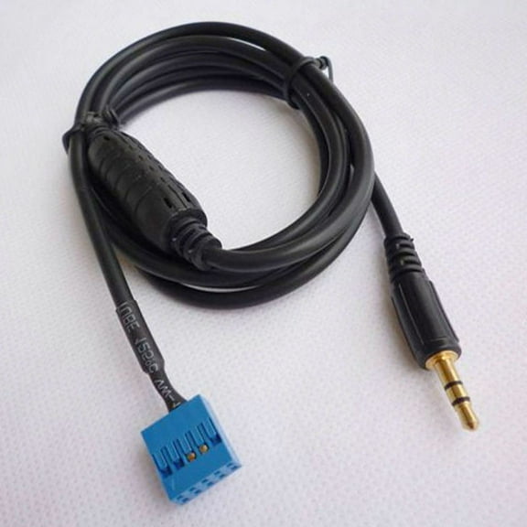 Adapter Auxiliary Cable 150 Cm 323i 325Ci 330Ci M3 Male Replacement 3.5mm Accessory Blue 10Pins For BMW E46 98-06