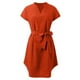 thumbnail image 3 of Vestidos Para Mujer Verano Vestido Casual Liso de Mujer Vestido de Manga Corta Con Cuello En V Vestido Casual Suelto, 3 of 3