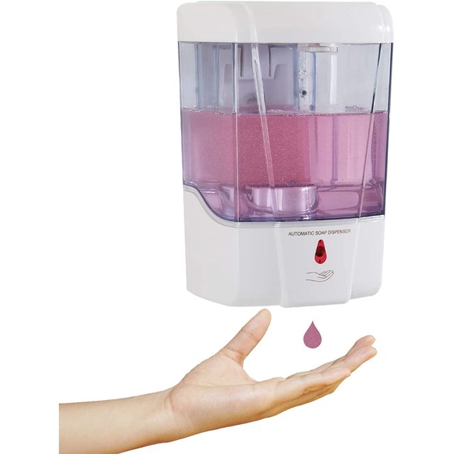 Dispensador de desinfectante de manos Liwei Sensor automático Dispensador de jabón montado en la pared ABS 600ml