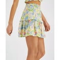 thumbnail image 2 of Bar III Women's Elastic Waist Printed Ruffled Pull-On Mini Skirt Fancy Flora (Fancy Flora, M), 2 of 3