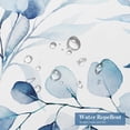 thumbnail image 5 of Zrodlmo Floral Fabric Shower Curtain, Eucalyptus Leaves Bathroom Curtain with Hooks, 72"x 72", Blue, 5 of 10